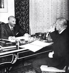 An image of King Zahir Shah with Dawood Khan